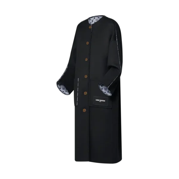 Double-faced coat with scalloped stitching - Image 2