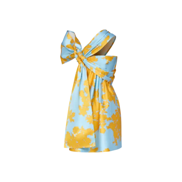 Bow detail dress with bouquet print - Image 2