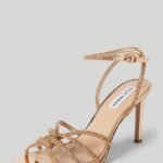 'KAILYN' rhinestone sandals in rose gold