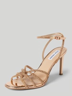'KAILYN' rhinestone sandals in rose gold