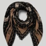Scarf with label detail, 'Alisa' model in sky blue - JOOP!